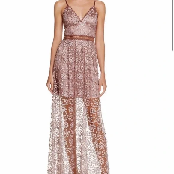 open lace back dress Aqua Floral Maxi Dress – BAAK Boutique main image 0